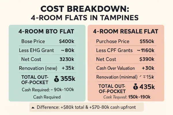 Cost Breakdown comparison infographic